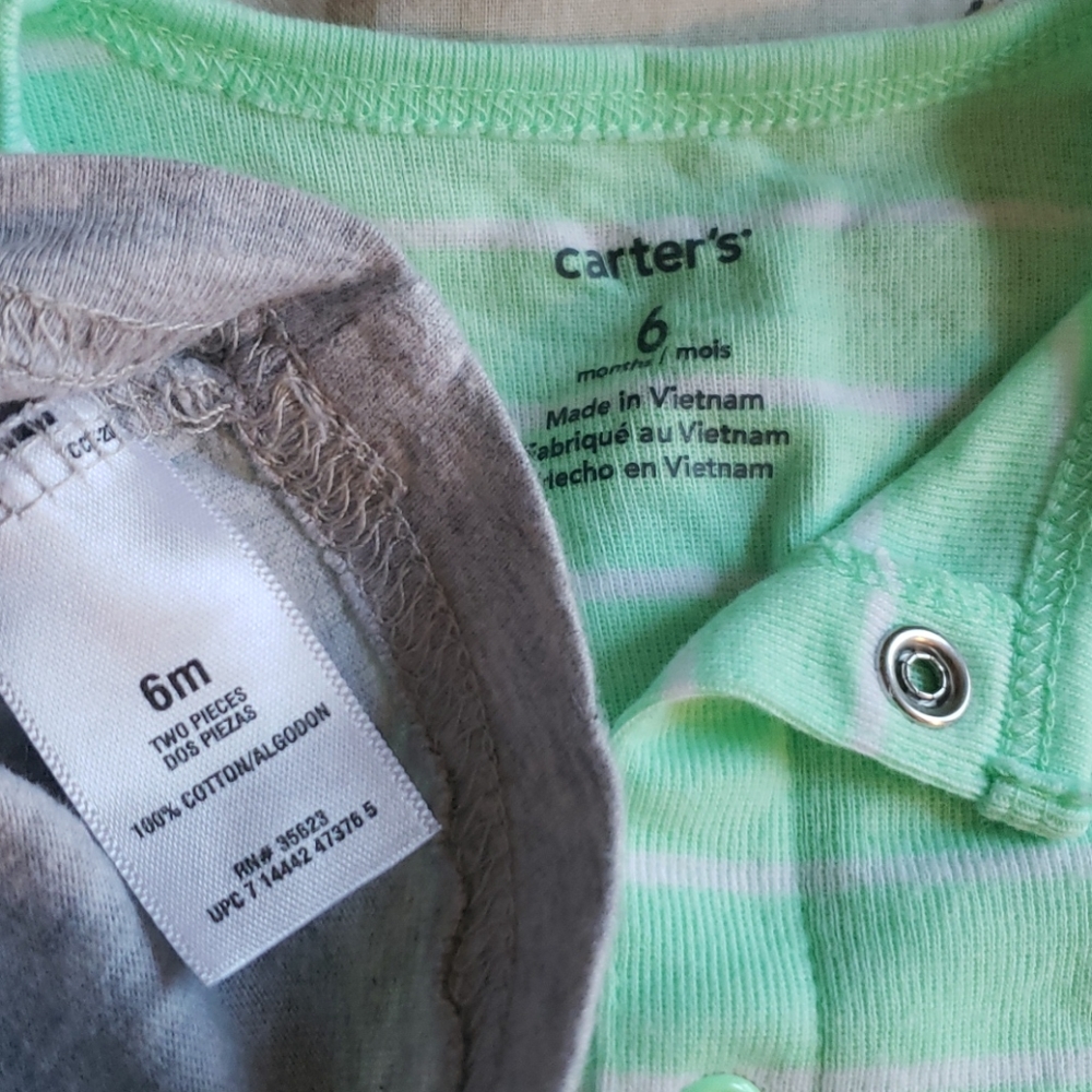 Carters Baby Boy Short Rompers Size 6 Months - Picture 2 of 6